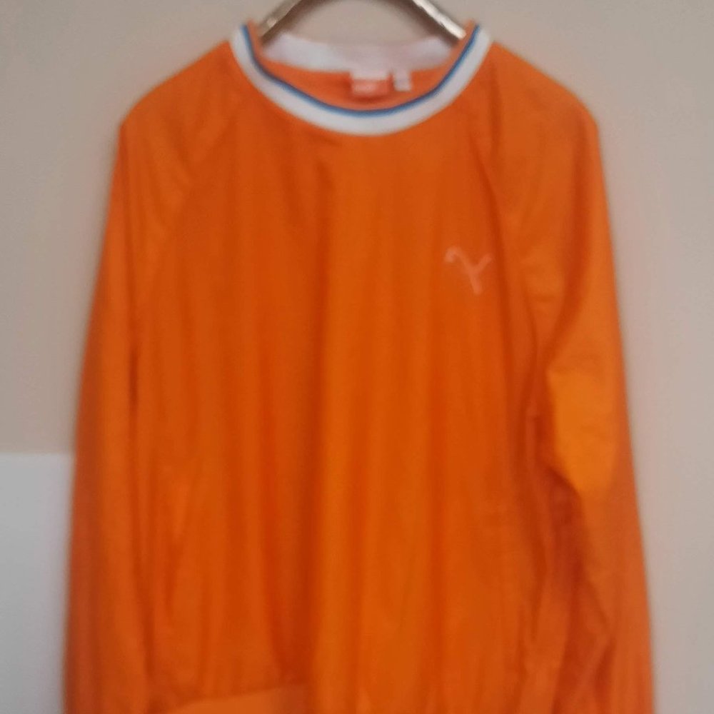 Orange Puma Long Sleeve Pull Over - Size XXL